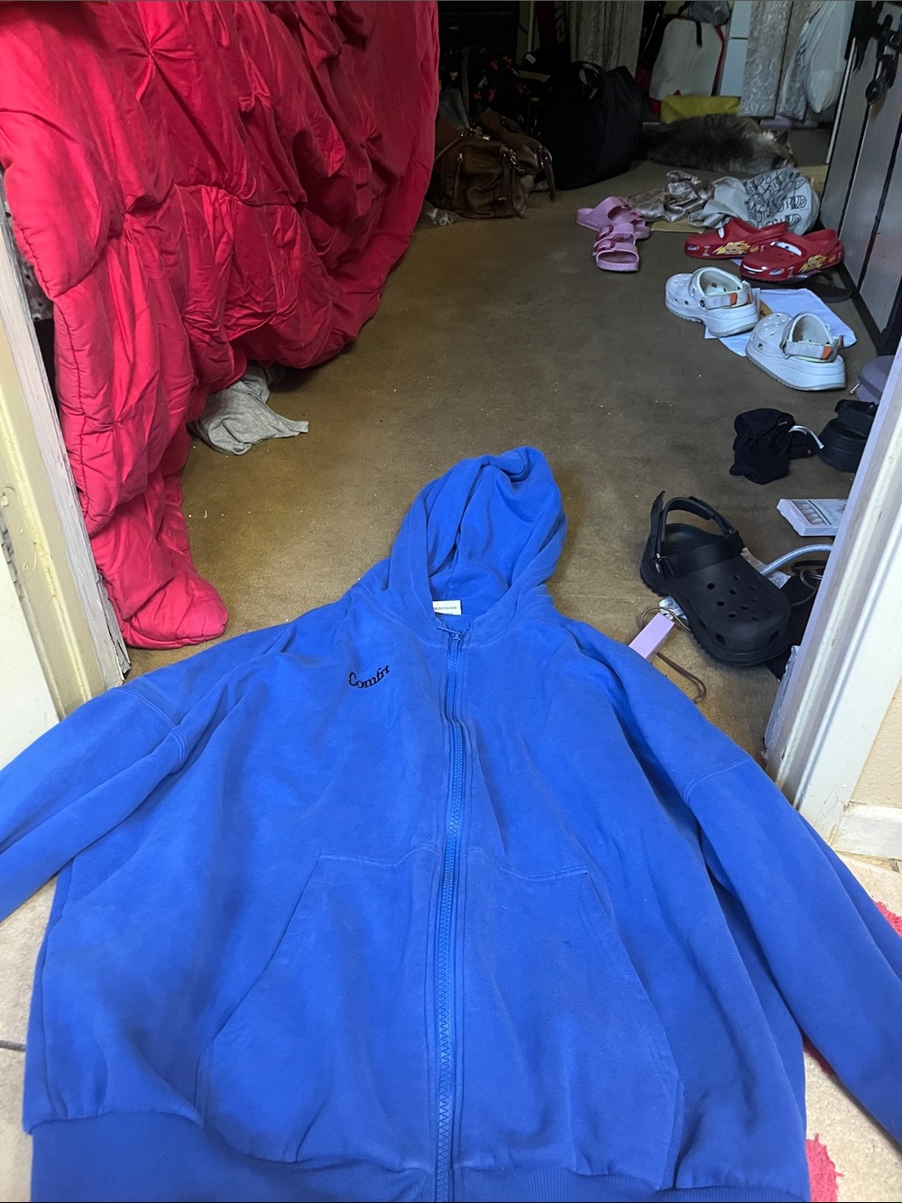 Comfort Colors Royal Blue Full‑Zip Hooded Sweatshirt